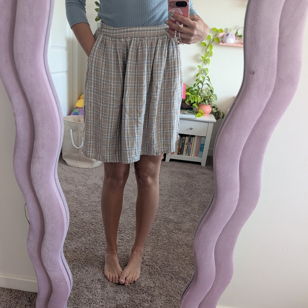 Plaid Tan Skirt